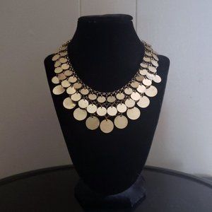 Vintage Tribal Gypsy Coin Style Gold Choker